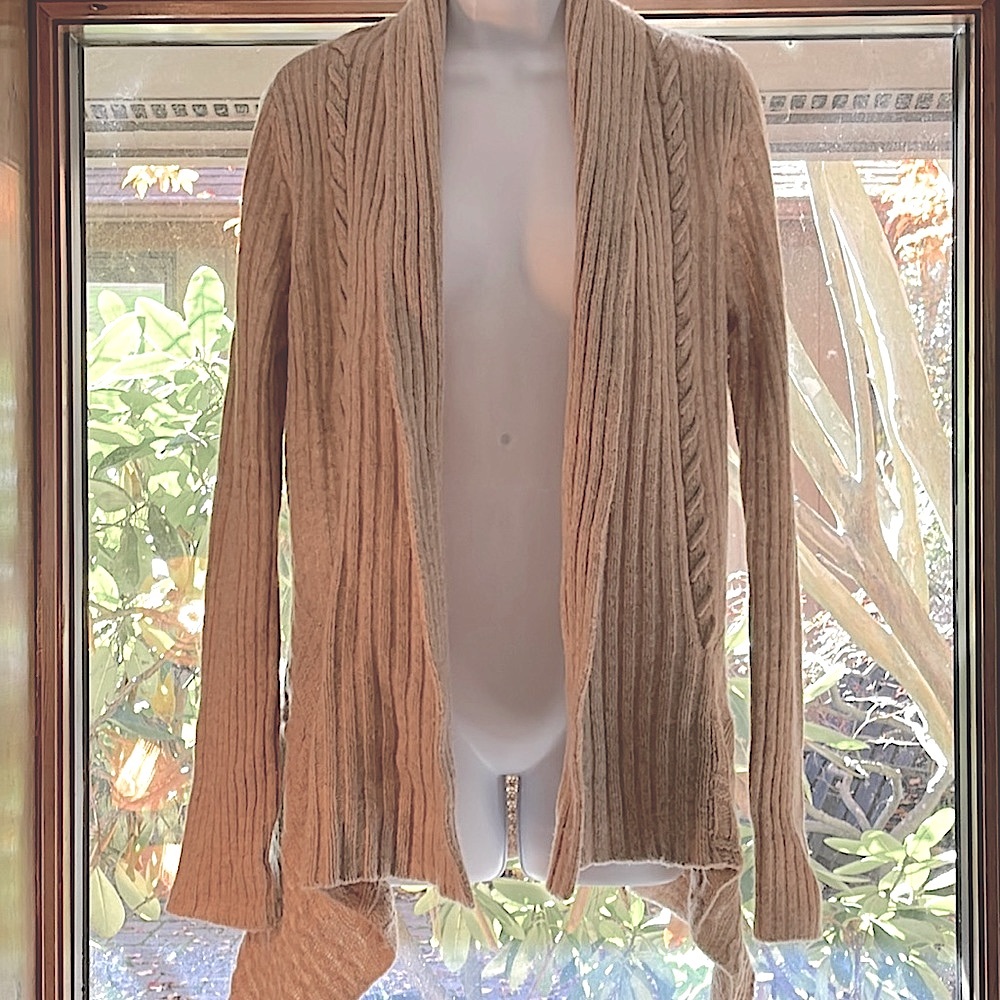 Anthropologie cream wool cardigan